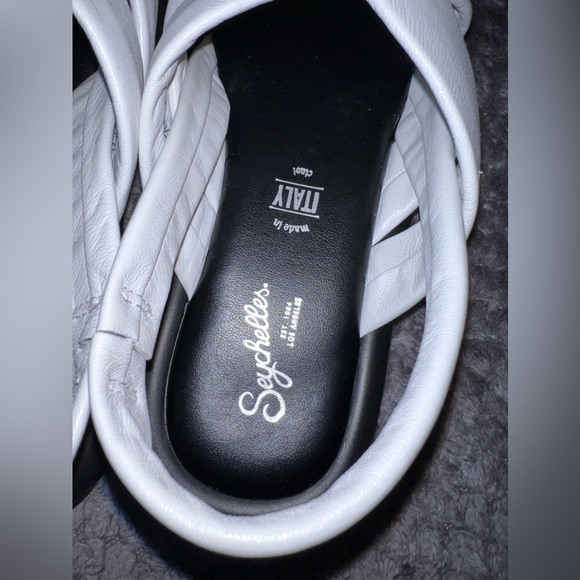 SEYCHELLES Women's Punchline White Leather Strappy Slingback Sandal US 6.6 - Picture 12 of 13